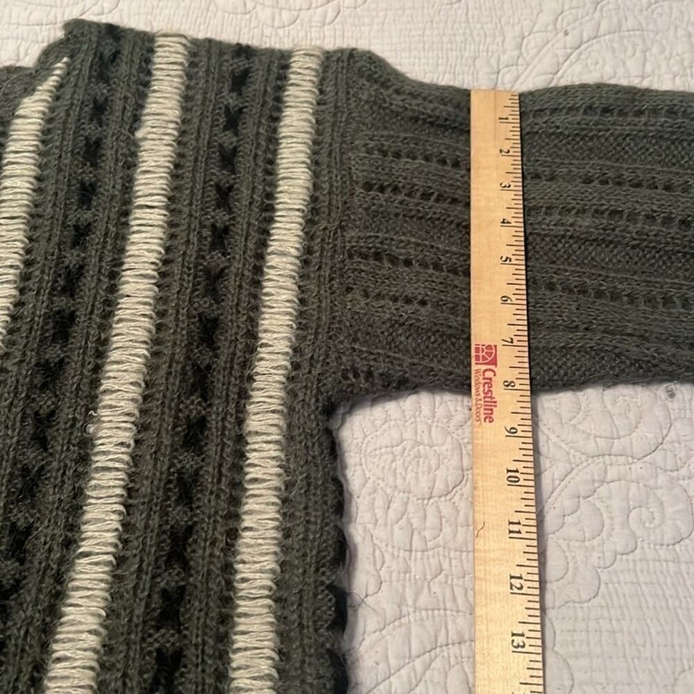 PASTA mohair blend gray black white chunky long sleeve loose knit sweater small - Picture 9 of 9